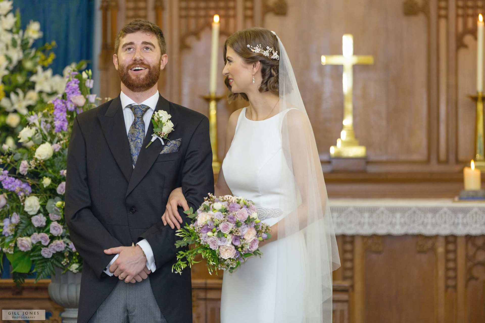 the groom is relieved after saying his vows