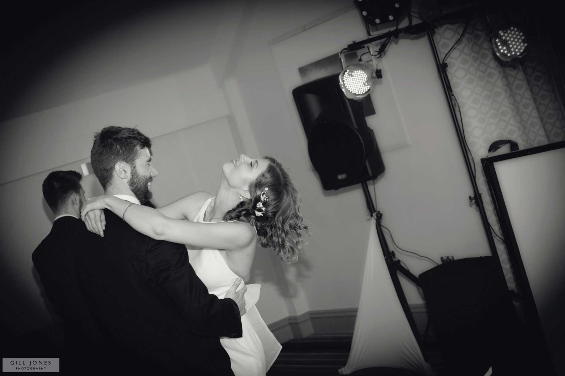 bride and groom dancing in the Trearddur Bay hotel